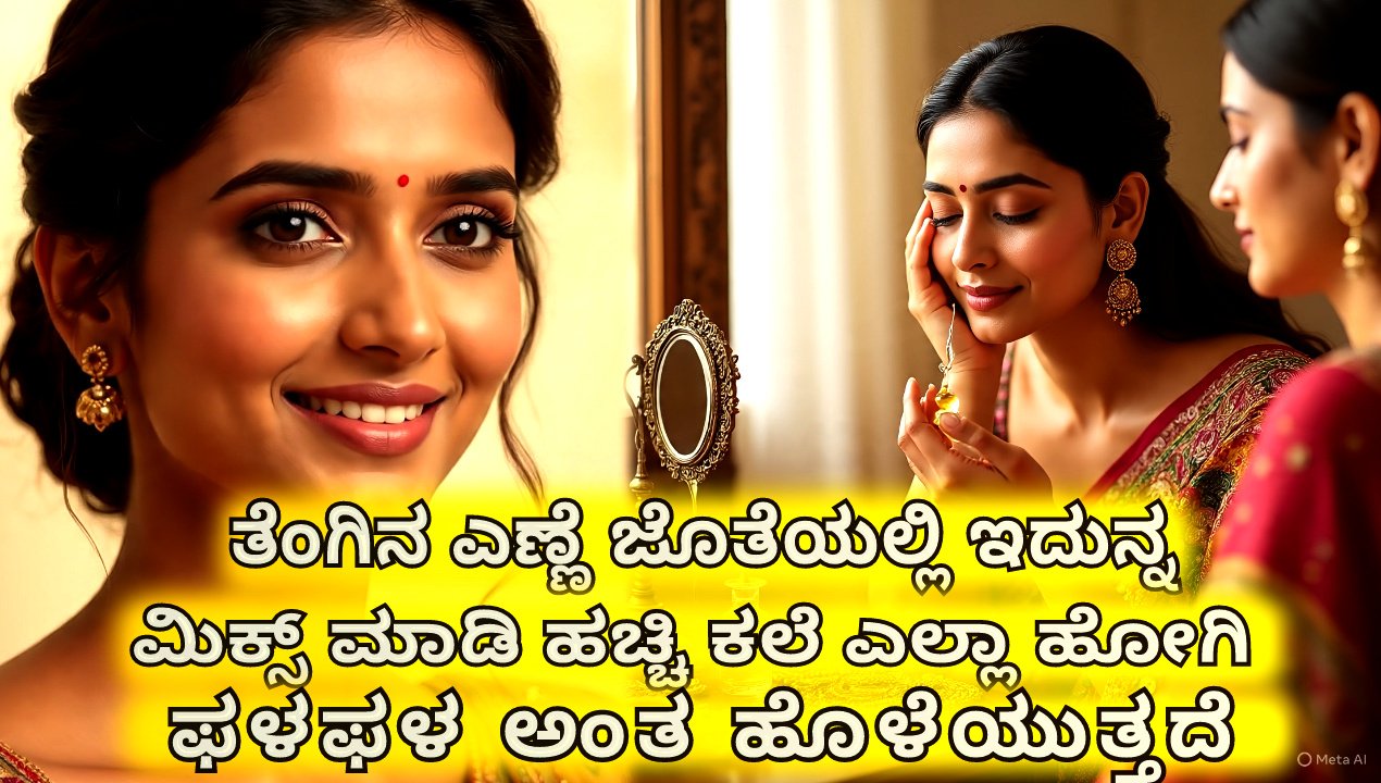 ತೆಂಗಿನ ಎಣ್ಣೆ ಜೊತೆಯಲ್ಲಿ ಇದುನ್ನ ಮಿಕ್ಸ್ ಮಾಡಿ ಹಚ್ಚಿ ಕಲೆ ಎಲ್ಲಾ ಹೋಗಿ ಫಳಫಳ ಅಂತ ಹೊಳೆಯುತ್ತದೆ